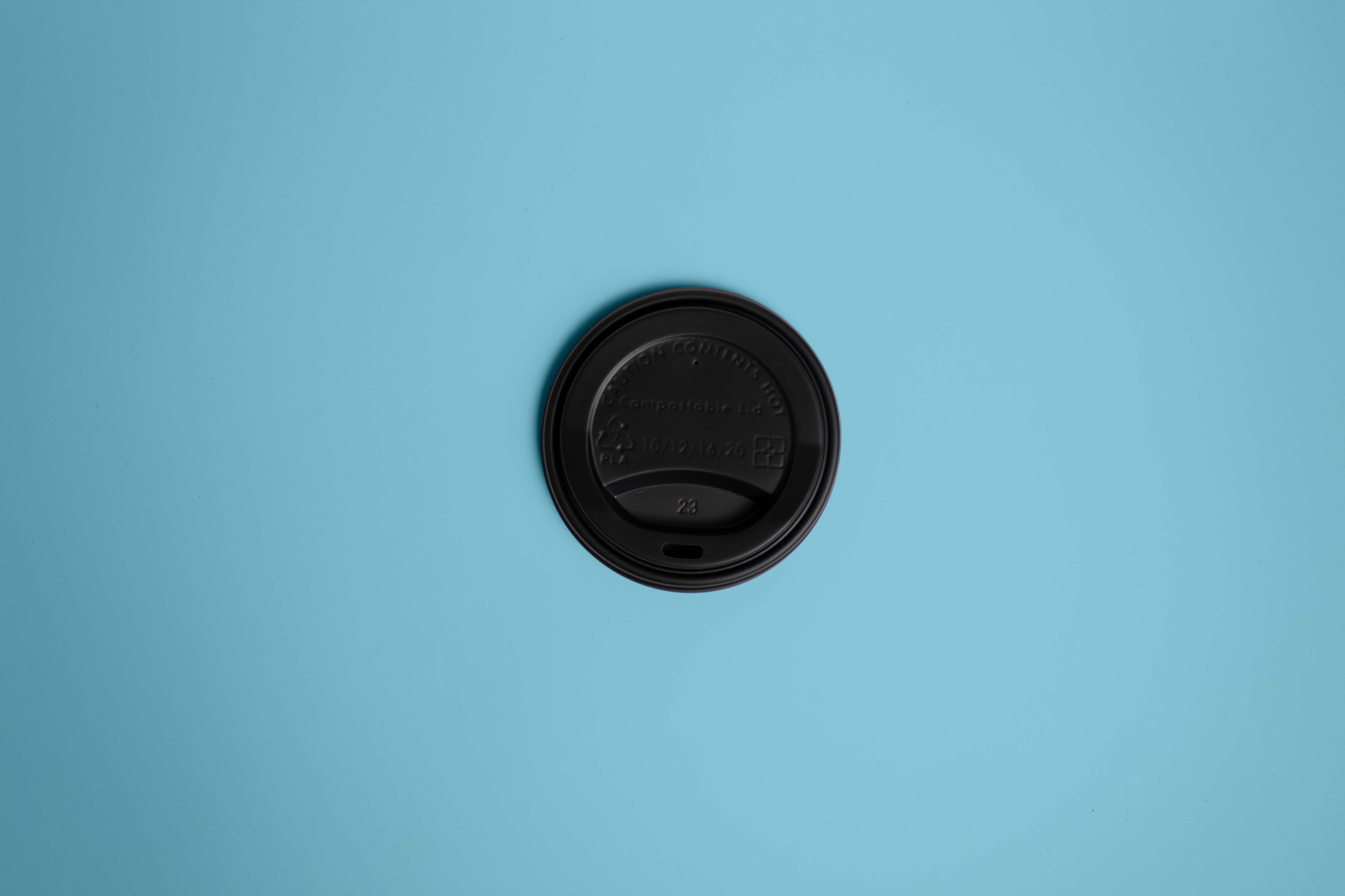 Tapa Cafetera 10-20oz Biodegradable - Negra